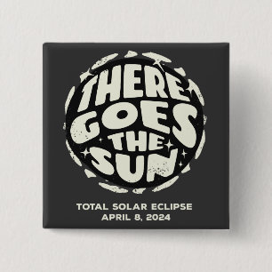 Chapa Cuadrada Eclipse Solar Total 2024 Ahí Va el Sol
