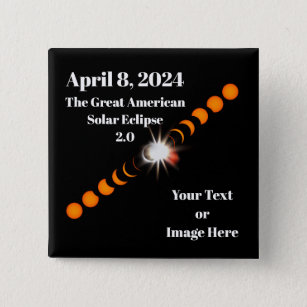Chapa Cuadrada Eclipse solar total de 2024