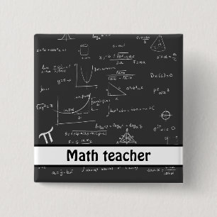 Chapa Cuadrada Ecuaciones matemáticas escritas a mano y de negro 