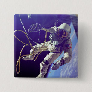 Chapa Cuadrada Ed White First American Spacewalker Photograph