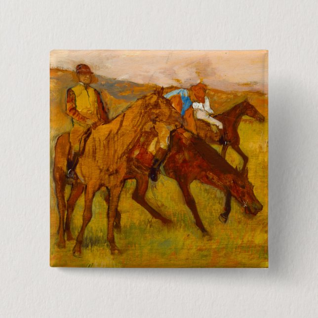 Chapa Cuadrada Edgar Degas antes de la carrera (Anverso)