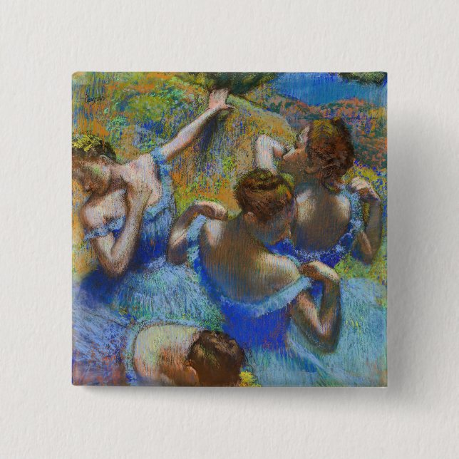 Chapa Cuadrada Edgar Degas - Bailarinas azules (Anverso)