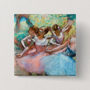 Chapa Cuadrada Edgar Degas - Cuatro bailarinas en el escenario