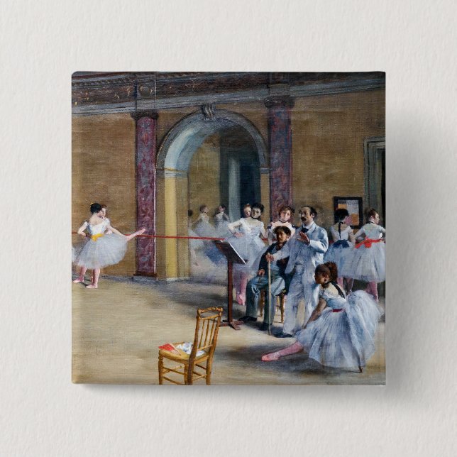 Chapa Cuadrada Edgar Degas - Dance Foyer, Opera rue Le Peletier (Anverso)