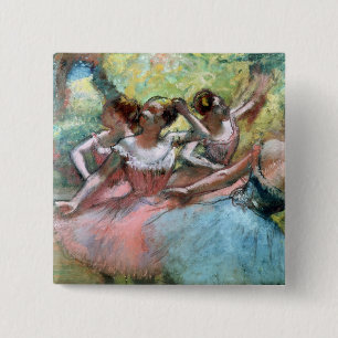 Chapa Cuadrada Edgar Degas el   cuatro bailarinas en la etapa
