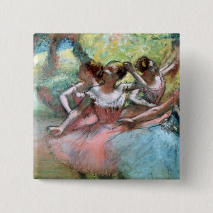 Chapa Cuadrada Edgar Degas el   cuatro bailarinas en la etapa