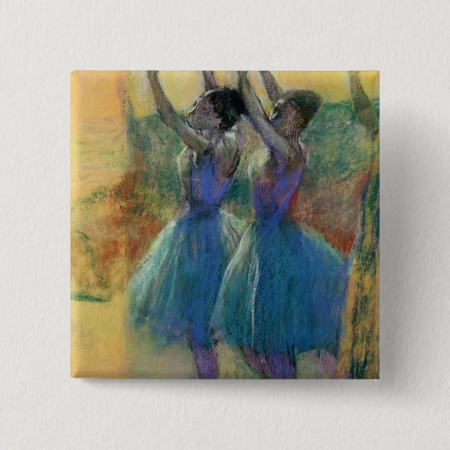 Chapa Cuadrada Edgar Degas el | dos bailarines azules (Anverso)