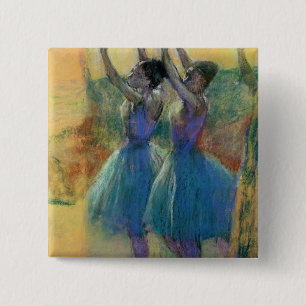 Chapa Cuadrada Edgar Degas el   dos bailarines azules