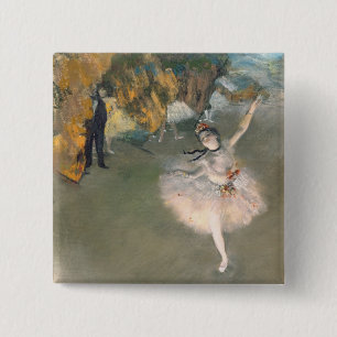 Chapa Cuadrada Edgar Degas el   la estrella, o bailarín en la