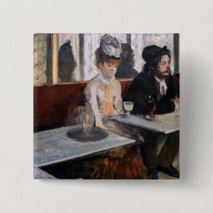 Chapa Cuadrada Edgar Degas - En un café / El Absenta