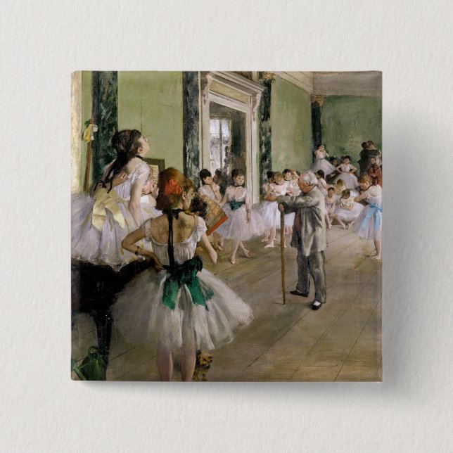 Chapa Cuadrada Edgar Degas - La clase de danza (Anverso)
