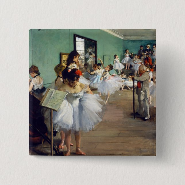 Chapa Cuadrada Edgar Degas - La clase de danza (Anverso)