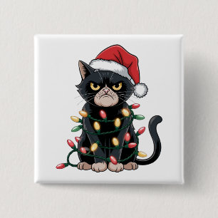Chapa Cuadrada Edición de Navidad de Gato Negro
