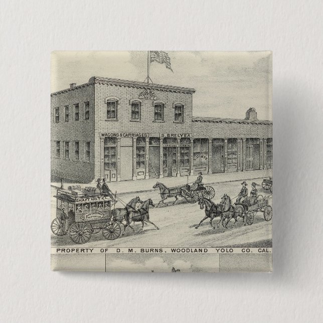 Chapa Cuadrada Edificio de bosques del condado de Yolo (Anverso)