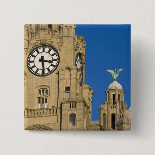 Chapa Cuadrada Edificio del Hígado, Liverpool, Merseyside, Inglat