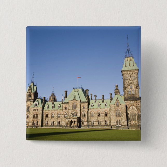 Chapa Cuadrada Edificio del Parlamento en Ottawa, Ontario, Canadá (Anverso)