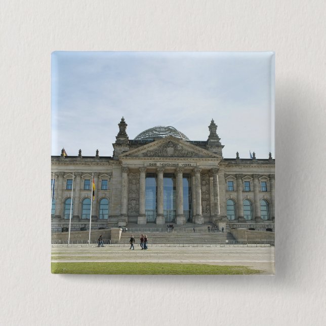 Chapa Cuadrada Edificio del Reichstag en Berlín (Anverso)