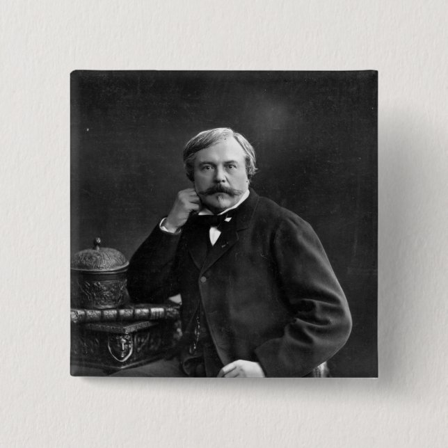 Chapa Cuadrada Edmond de Goncourt (Anverso)