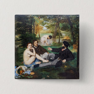 Chapa Cuadrada Edouard Manet - Almuerzo en la hierba