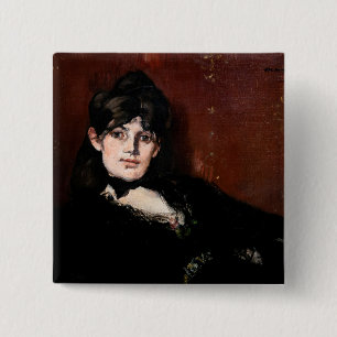 Chapa Cuadrada Edouard Manet - Berthe Morisot Reclinada