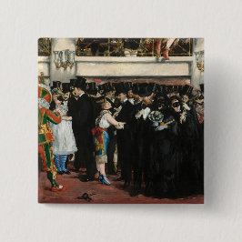 Chapa Cuadrada Edouard Manet - Bolla enmascarada en la ópera
