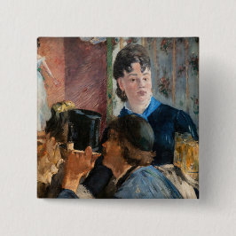 Chapa Cuadrada Edouard Manet - Camarera Sirviendo Cerveza