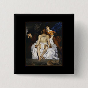 Chapa Cuadrada Edouard Manet - Cristo muerto con ángeles - 1864