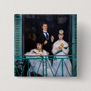 Chapa Cuadrada Edouard Manet - El Balcón / Le Balcon