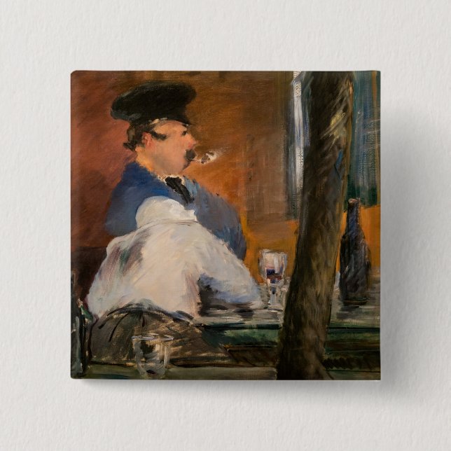 Chapa Cuadrada Edouard Manet - El Bar, Le Bouchon (Anverso)
