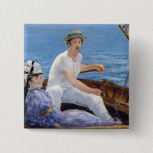 Chapa Cuadrada Edouard Manet - En barca