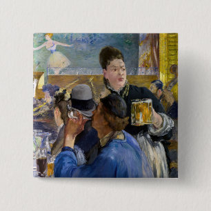 Chapa Cuadrada Edouard Manet - Rincón de un Café-Concert