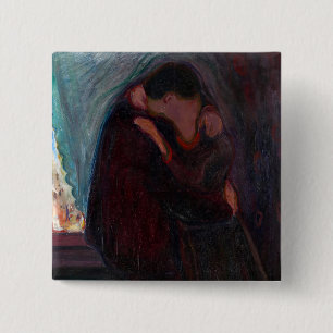 Chapa Cuadrada Edvard Munch - El beso