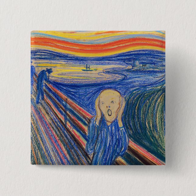 Chapa Cuadrada Edvard Munch - El Grito 1895 (Anverso)