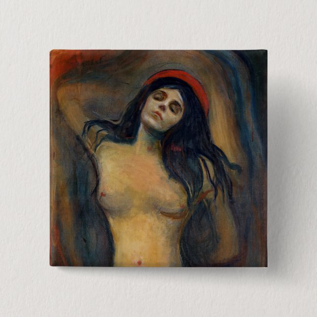 Chapa Cuadrada Edvard Munch - Madonna (Anverso)