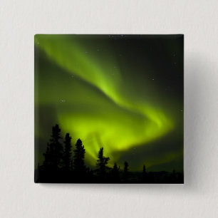 Chapa Cuadrada EE. UU., Alaska, Chena Hot Springs. Aurora Boreali