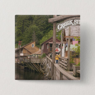 Chapa Cuadrada EE. UU., Alaska, Ketchikan, Creek Street, centro
