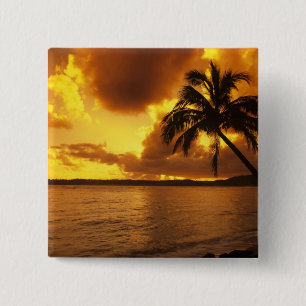 Chapa Cuadrada EE. UU., Hawái, Kauai, Colorido amanecer en un
