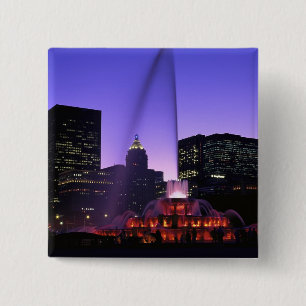 Chapa Cuadrada EE.UU., IL, Chicago. Fuente de Buckingham, Grant