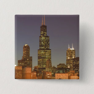 Chapa Cuadrada EE. UU., Illinois, Chicago: horizonte de la ciudad