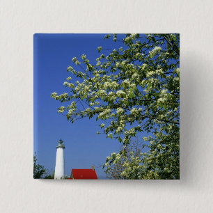 Chapa Cuadrada EE. UU., Michigan, East Tawas. Faro de Tawas con