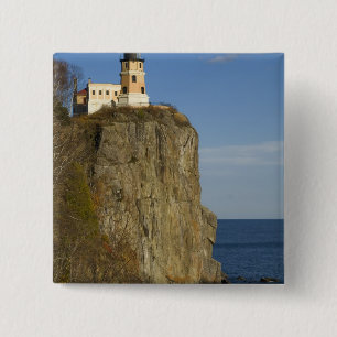 Chapa Cuadrada EE. UU., Minnesota. Faro de Split Rock en el lago