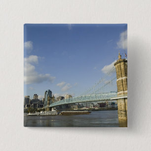 Chapa Cuadrada EE. UU., Ohio, Cincinnati: Roebling Suspension 2