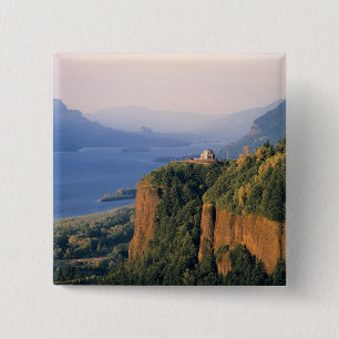 Chapa Cuadrada EE.UU., Oregón, río Columbia. Atardecer a la coron