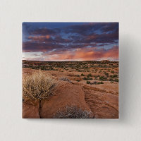 EE. UU., Utah. Atardecer en Poison Spider Mesa cer