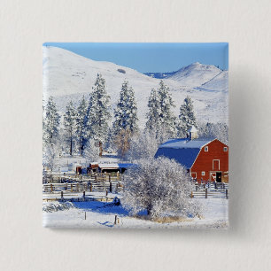 Chapa Cuadrada EE. UU., Washington, Methow Valley, graneros en