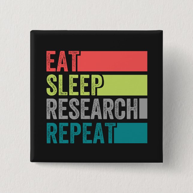 Chapa Cuadrada Eee Sleep Research Repetir el diseño perfecto (Anverso)