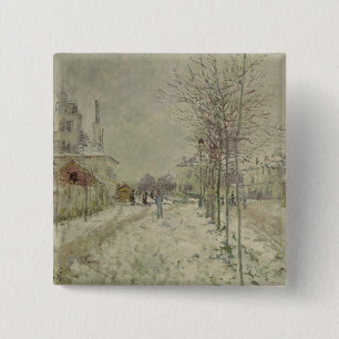 Chapa Cuadrada Efecto de la nieve de Claude Monet el  