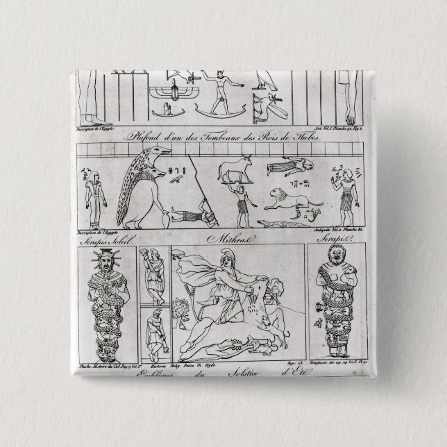 Chapa Cuadrada Egipcio y persa antiguos (Anverso)
