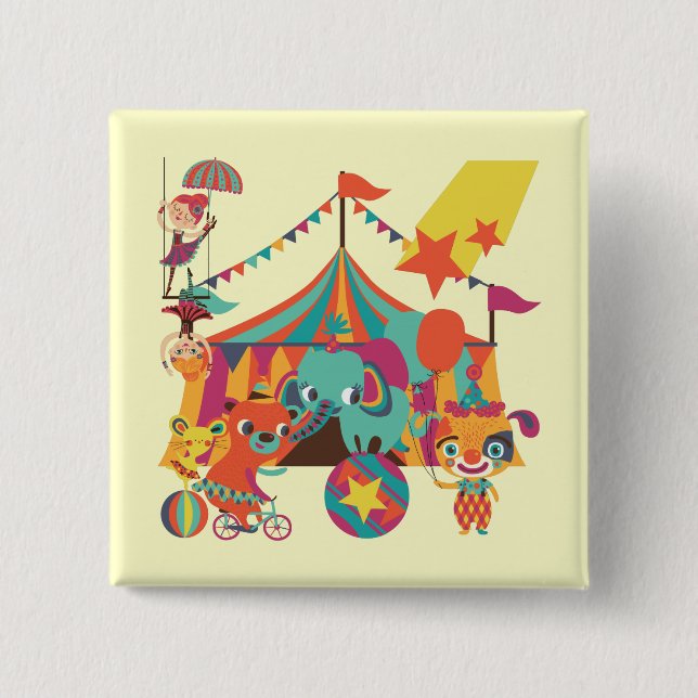 Chapa Cuadrada Ejecutantes de circo (Anverso)