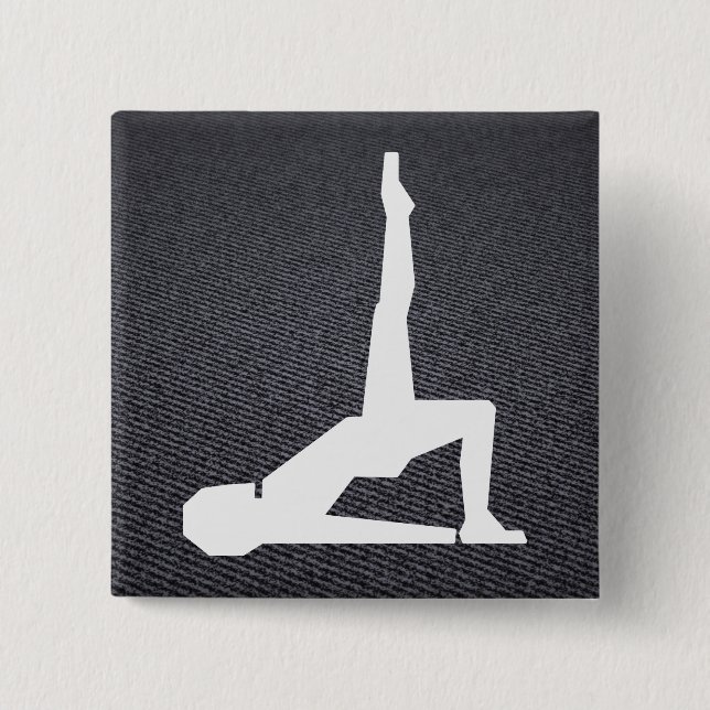 Chapa Cuadrada Ejercicios femeninos gráficos (Anverso)